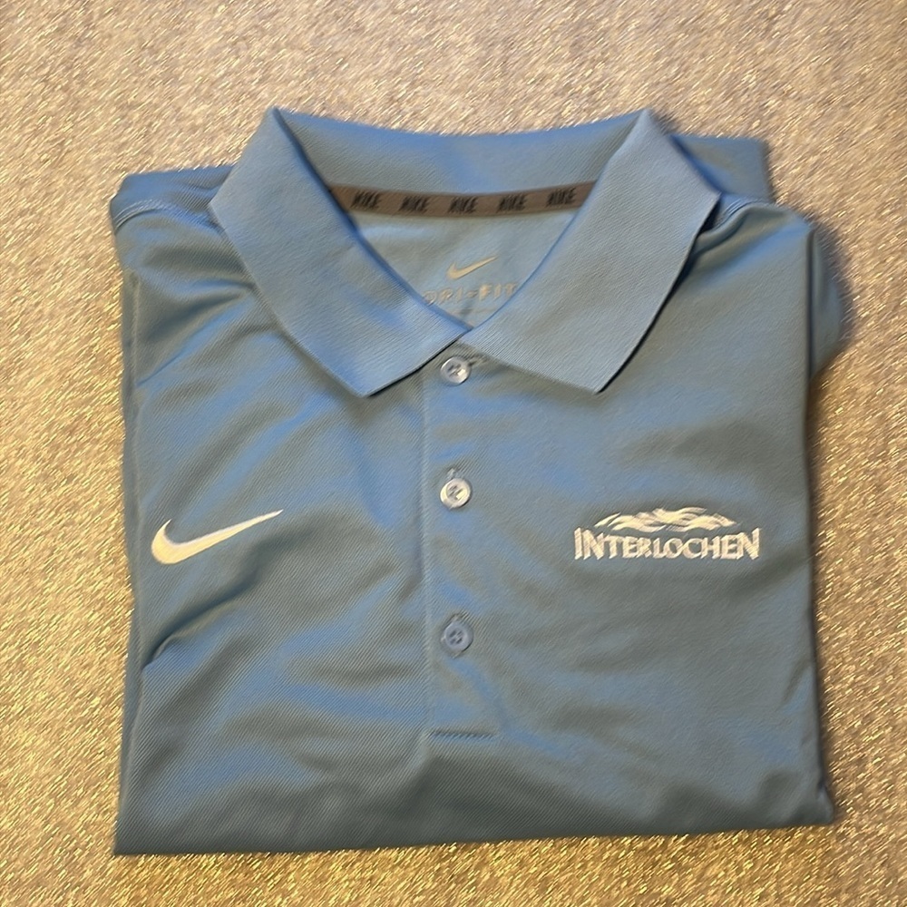 Nike Dri-fit Interlochen blue polo shirt size M